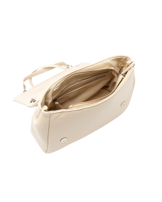 Alv By Alviero Martini – Borsa a spalla con patta in poliuretano e manici in metallo Maja