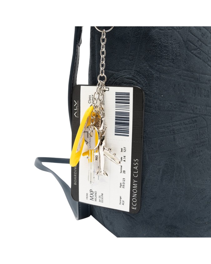 Alv By Alviero Martini – Borsa shopping a spalla in poliuretano scamosciato Alba Suede