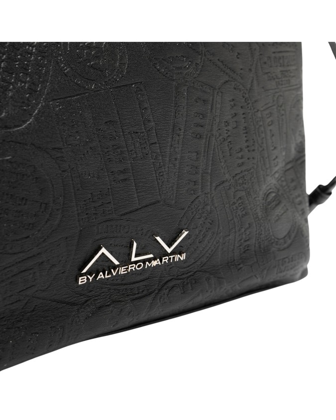 Alv By Alviero Martini – Borsa shopping a spalla in poliuretano scamosciato Alba Suede