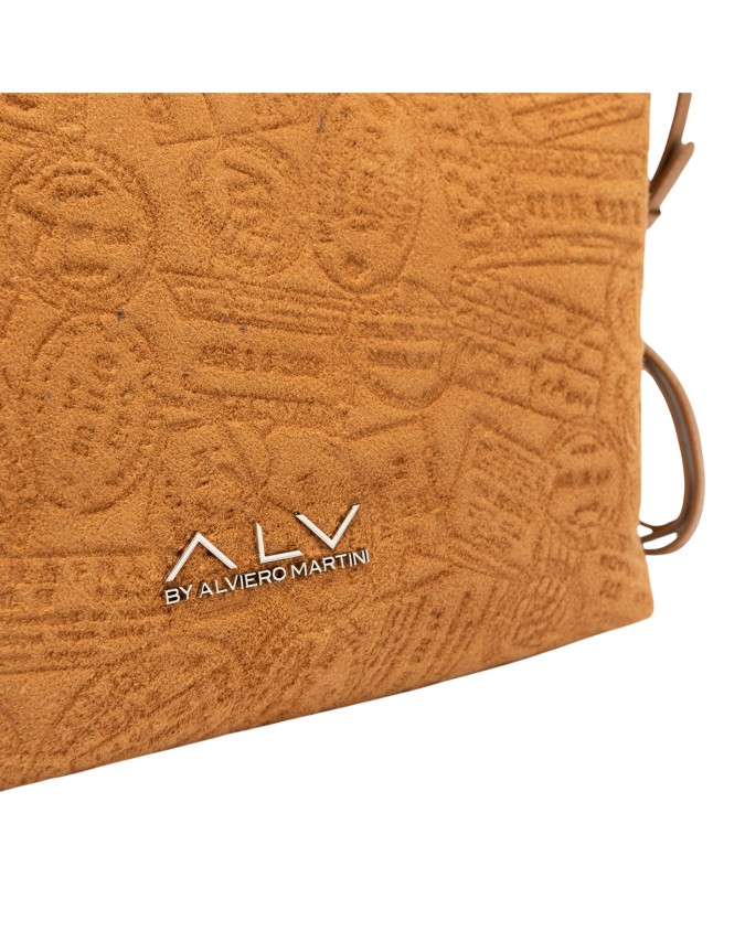 Alv By Alviero Martini – Borsa shopping a spalla in poliuretano scamosciato Alba Suede