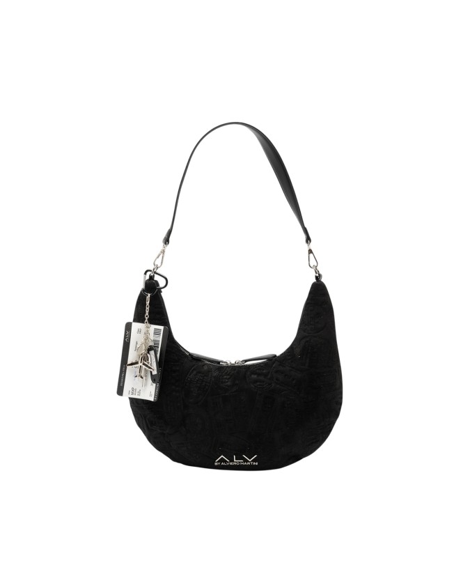 Alv By Alviero Martini - Borsa hobo mezzaluna in poliuretano scamosciato Alba Suede