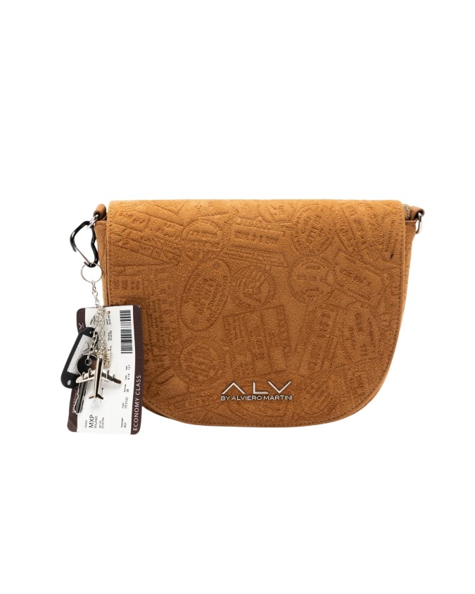 Alv By Alviero Martini - Borsa a tracolla in poliuretano scamosciato Alba Suede
