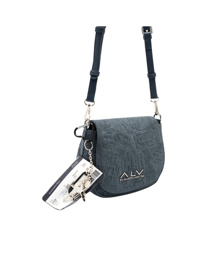 Alv By Alviero Martini – Tracollina in poliuretano scamosciato Alba Suede