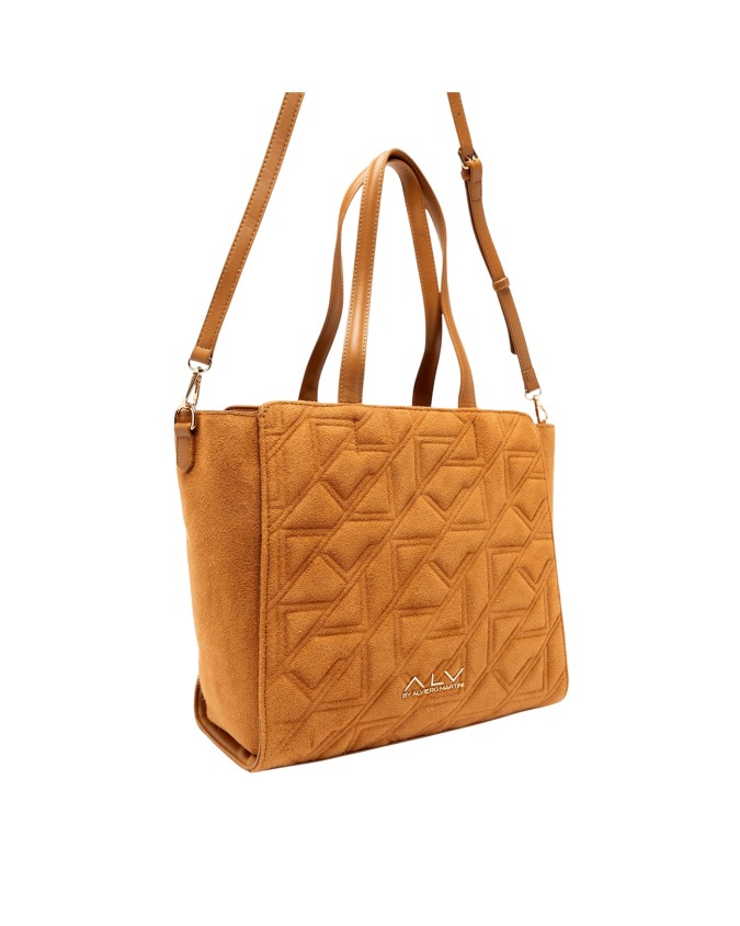 Alv By Alviero Martini – Borsa a spalla shopping in poliuretano scamosciato Stella suede