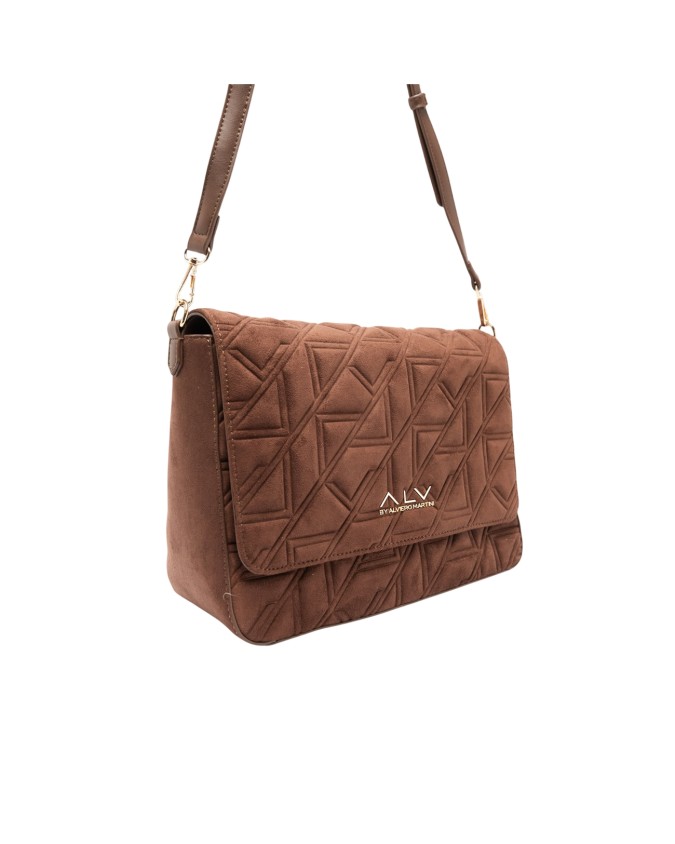 Alv By Alviero Martini – Borsa a tracolla messenger in poliuretano scamosciato Stella