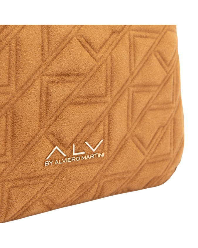 Alv By Alviero Martini – Borsa a spalla hobo squadrata in poliuretano scamosciato Stella Suede