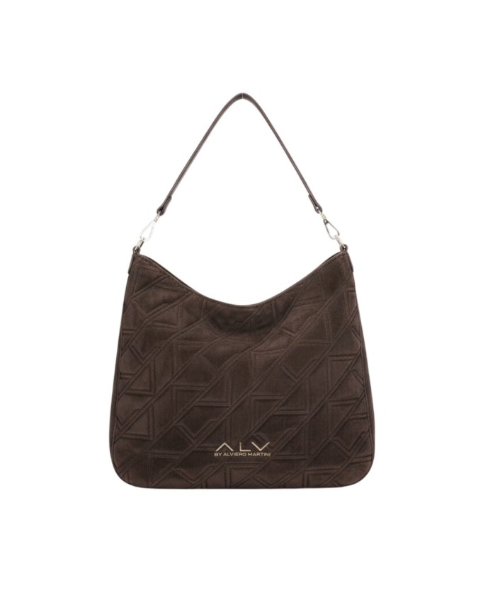 Alv By Alviero Martini – Borsa a spalla hobo squadrata in poliuretano scamosciato Stella Suede