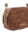 Alv By Alviero Martini – Borsa a tracolla camera bag in poliuretano scamosciato Stella Suede