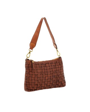 Campomaggi - Borsa a spalla in pelle intrecciata con manico 2