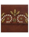 Campomaggi – Borsa a tracolla in pelle con patta con borchie e strass Era
