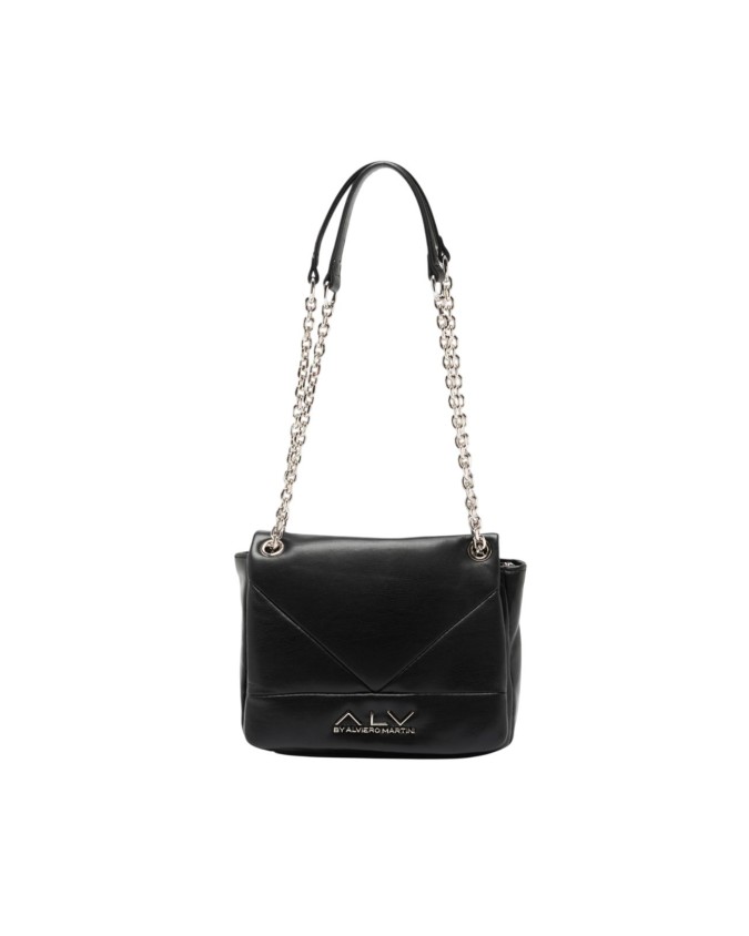 Alv By Alviero Martini - Borsa a spalla in poliuretano con manico in metallo Maja