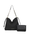 Alv By Alviero Martini - Borsa hobo large con pochette in poliuretano intrecciato Ginevra