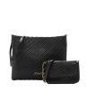 Alv By Alviero Martini - Borsa hobo large con pochette in poliuretano intrecciato Ginevra