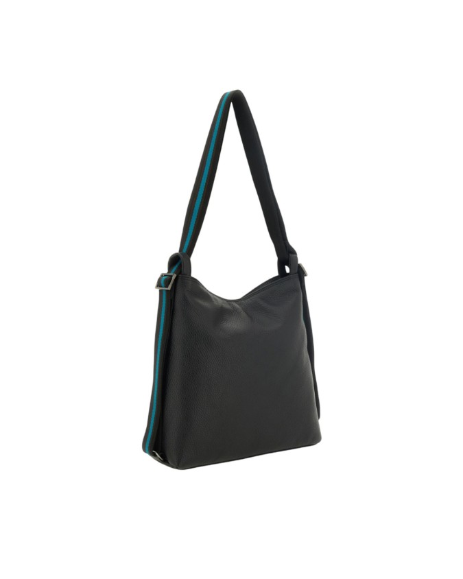 Gabs - Borsa a spalla in pelle Tg. M Bull Bicolor Black Dorina