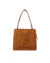 Coccinelle – Umhängetasche mit zwei Griffen aus Wildleder, Modell Small Dulse Suede