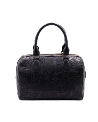 Alv By Alviero Martini - Borsa a mano bauletto con tracolla in poliuretano Big Logo 2