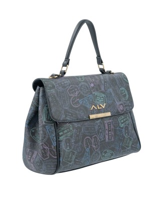  Alv By Alviero Martini - Borsa a mano con patta e tracolla 2