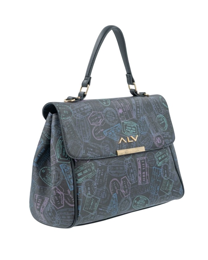 Alv By Alviero Martini - Borsa a mano con patta e tracolla Passport Classic