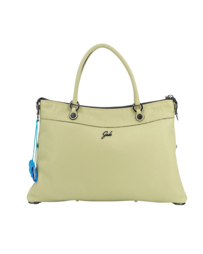 Gabs - Borsa piatta in pelle con tasca esterna Tg. M Bull Black Elara