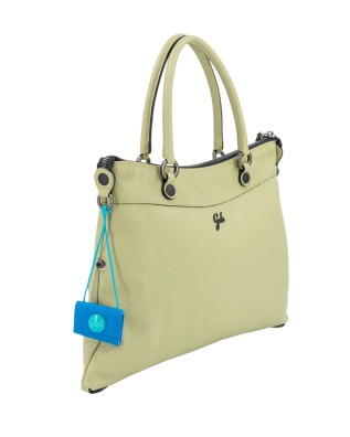  Gabs - Borsa piatta in pelle con tasca esterna Tg.  2
