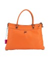 Gabs - Borsa piatta in pelle con tasca esterna Tg. M Bull Black Elara