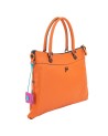 Gabs - Borsa piatta in pelle con tasca esterna Tg. M Bull Black Elara