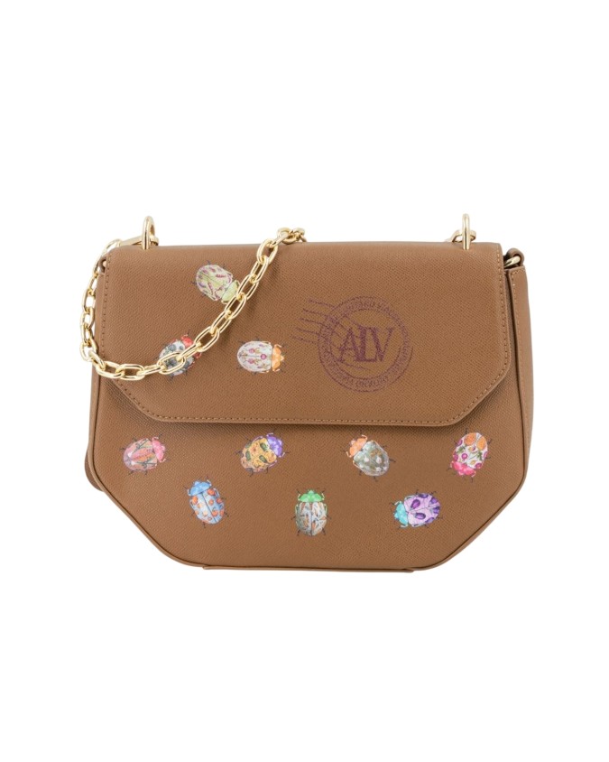 Alv By Alviero Martini - Borsa a spalla con patta in ecopelle Ladybug