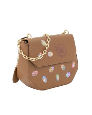  Alv By Alviero Martini - Borsa a spalla con patta in ecopelle 2
