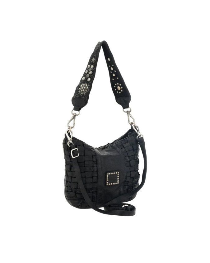 Campomaggi - Beth Size M Woven Leather Shoulder Bag
