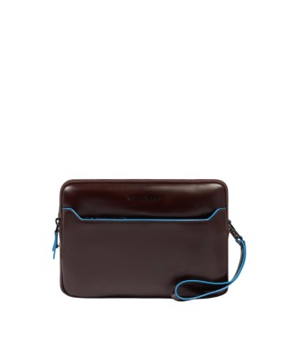  Piquadro - Pochette uomo in pelle con chiusura a impronta