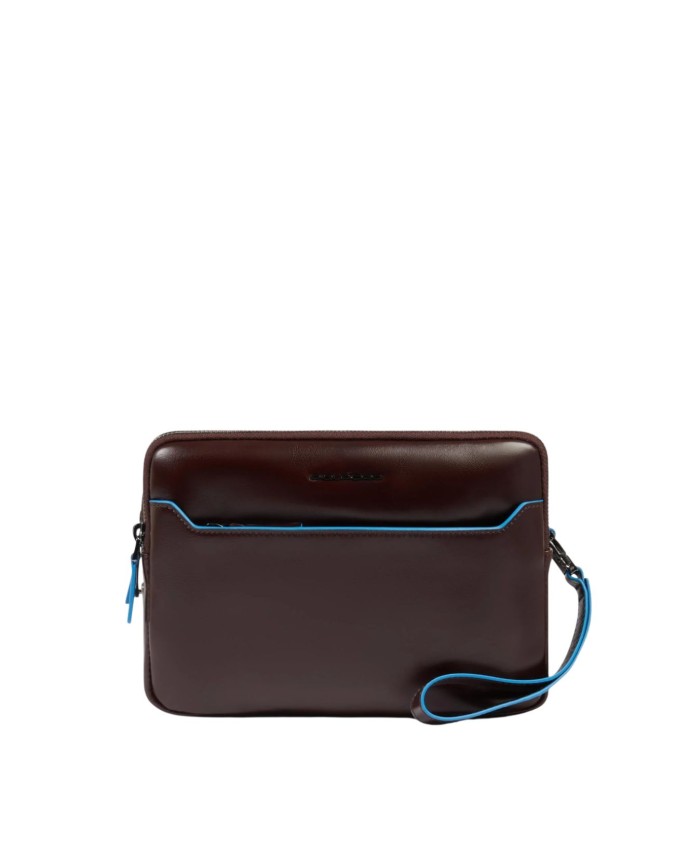 Piquadro - Pochette uomo in pelle con chiusura a impronta digitale Blue Square