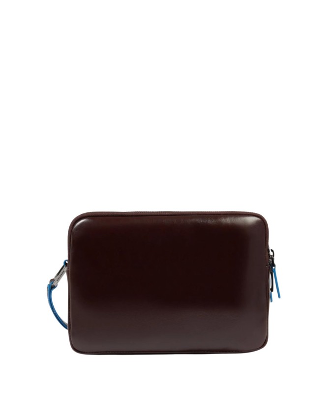 Piquadro - Pochette uomo in pelle con chiusura a impronta digitale Blue Square
