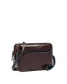 Piquadro - Pochette uomo in pelle con chiusura a impronta digitale Blue Square