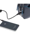 Piquadro - Pochette uomo in pelle con chiusura a impronta digitale Blue Square