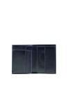 Piquadro - Men's vertical wallet with coin pocket, Blue Square model