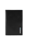 Piquadro - Blue Square Unisex Leather Passport Holder