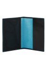 Piquadro - Blue Square Unisex Leather Passport Holder
