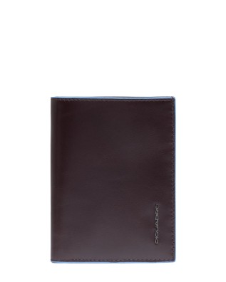 Piquadro – Blue Square RFID Vertical Men's Leather Wallet...
