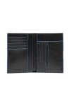Piquadro – Vertikale Herrenbrieftasche aus RFID-Leder Blue Square