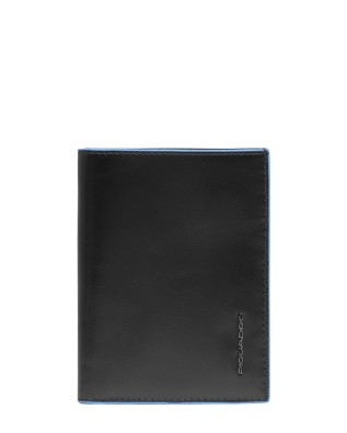  Piquadro – Portafogli uomo verticale in pelle RFID Blue Square