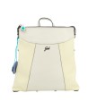 Gabs - Women's Convertible Two-Tone Leather Backpack, Size M, Aria Black