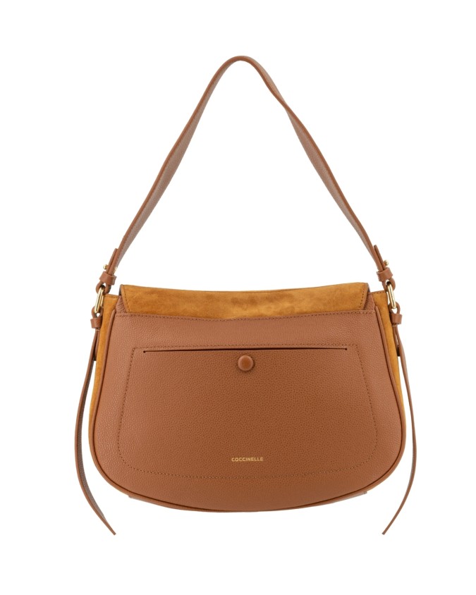 Coccinelle - Borsa a spalla in pelle scamosciata Large con patta Mavery Suede