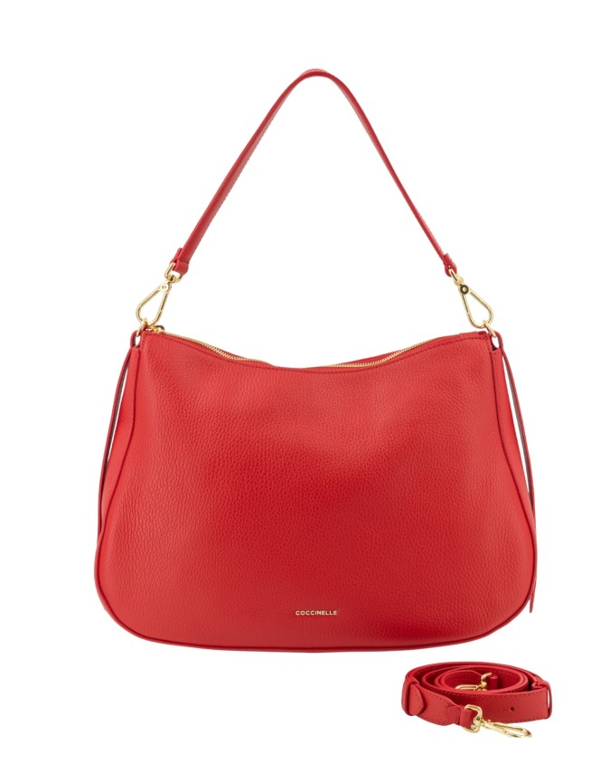 Coccinelle - Nory Leather Shoulder Bag with Shoulder Strap
