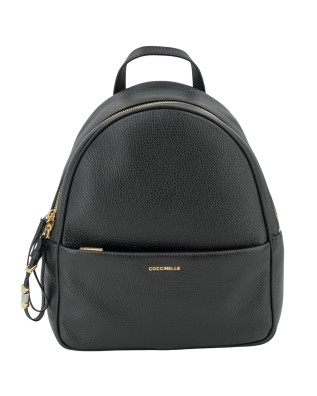 Coccinelle - Nory Women's Leather Backpack with Exterior Pocket
