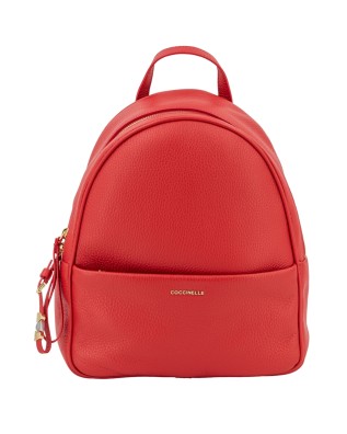 Coccinelle - Nory Women's Leather Backpack with Exterior Pocket