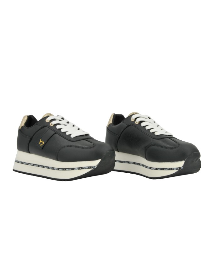  Ynot - Sneakers Donna Platform in Pelle