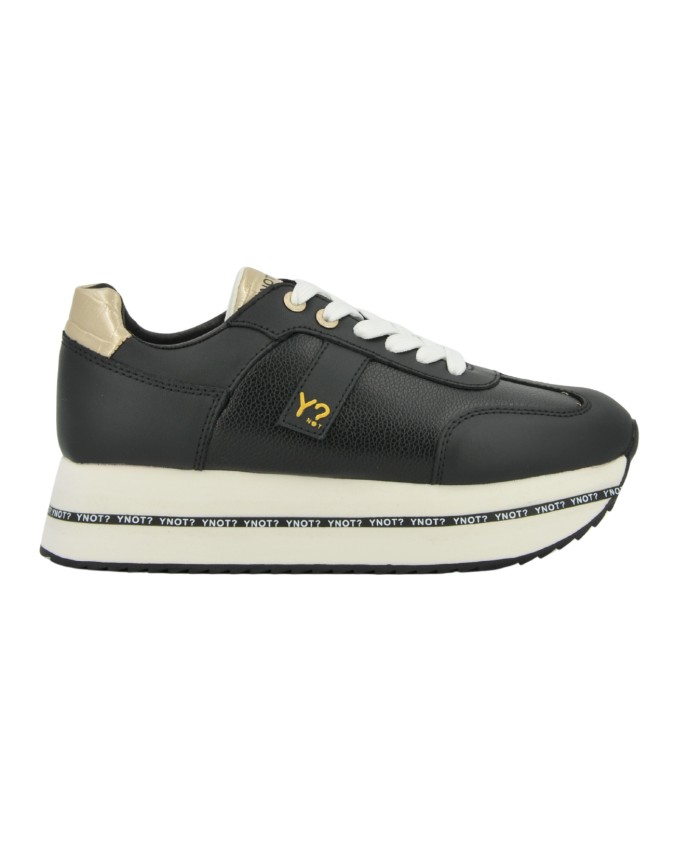  Ynot - Sneakers Donna Platform in Pelle