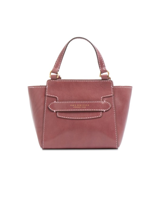 The Bridge - Borsa a mano in pelle con doppio manico e tracolla Lucrezia