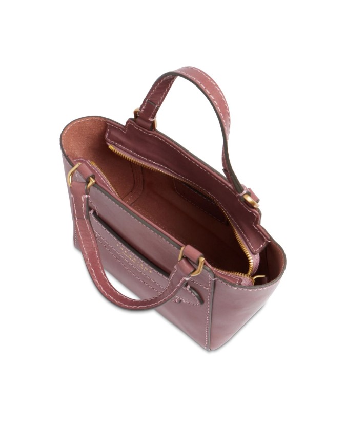 The Bridge - Borsa a mano in pelle con doppio manico e tracolla Lucrezia