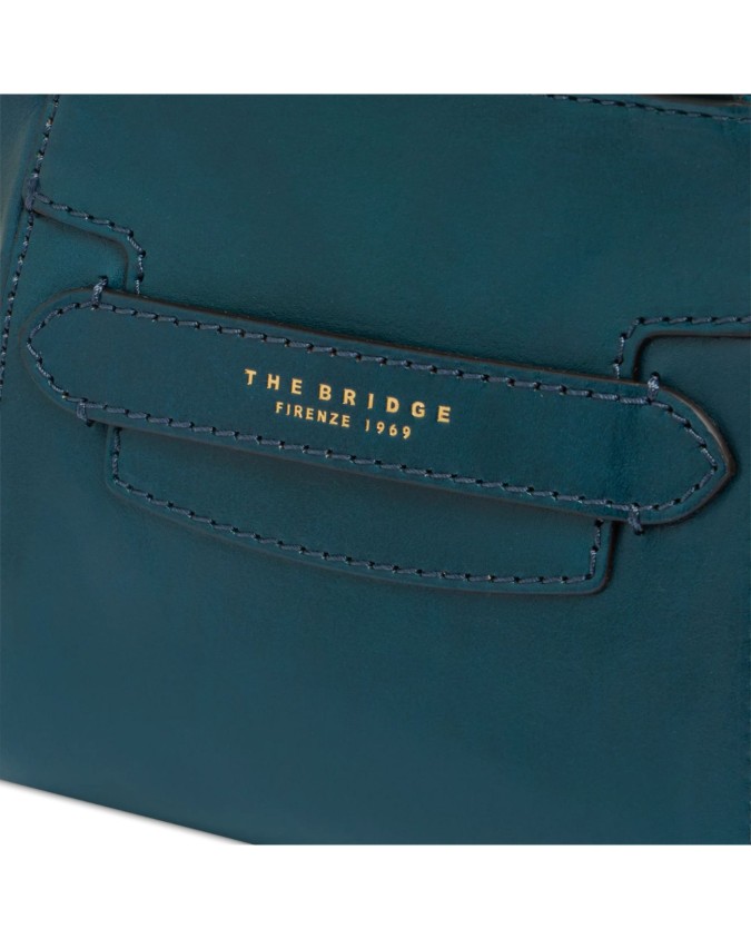 The Bridge - Borsa a mano in pelle con doppio manico e tracolla Lucrezia